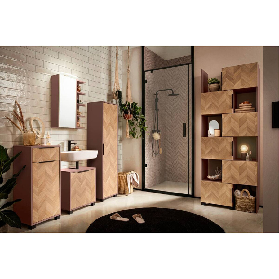 Schildmeyer Hochschrank Piazza in Mauve Fischgräte, B/H/T: 40,3 x 157,8 x 33,0 cm - Bild 4