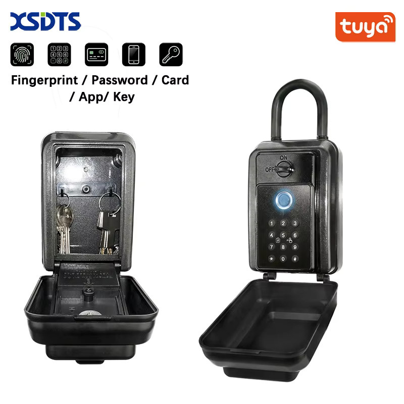 XSDTS Wasserdichter Smart Schlüsselsafe mit Fingerabdruck und Tuya App Bluetooth Hub in Schwarz - Bild 5