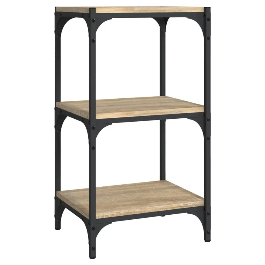 VidaXL Bücherregal in Sonoma-Eiche aus Holzwerkstoff und Stahl im Industrie-Stil, B: 40 cm, T: 33 cm, H: 70,5 cm - Bild 2