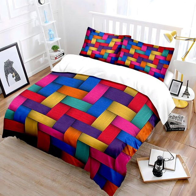 Flylo 3-teiliges Kinder Bettwäsche Set mit buntem Digitaldruck aus Mikrofaser, B/H: 173 x 218 cm - Bild 1