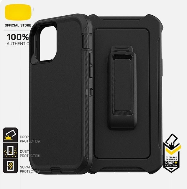 Ott-Box 3-in-1 Panzer-Schutzhülle Heavy-Duty Militär-Grade mit Gürtelclip für iPhone 17 Pro Max, 16 Air, 15, 14, 13, 12, 11 in Schwarz oder Blau - Bild 1