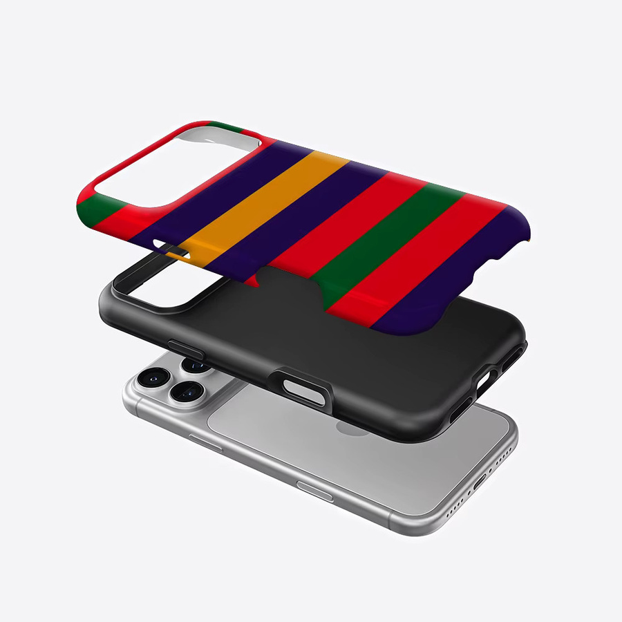 Aurea Case Matte Bumper MagSafe kompatible iPhone Hülle mit Regenbogenstreifen in Multicolour - Bild 2