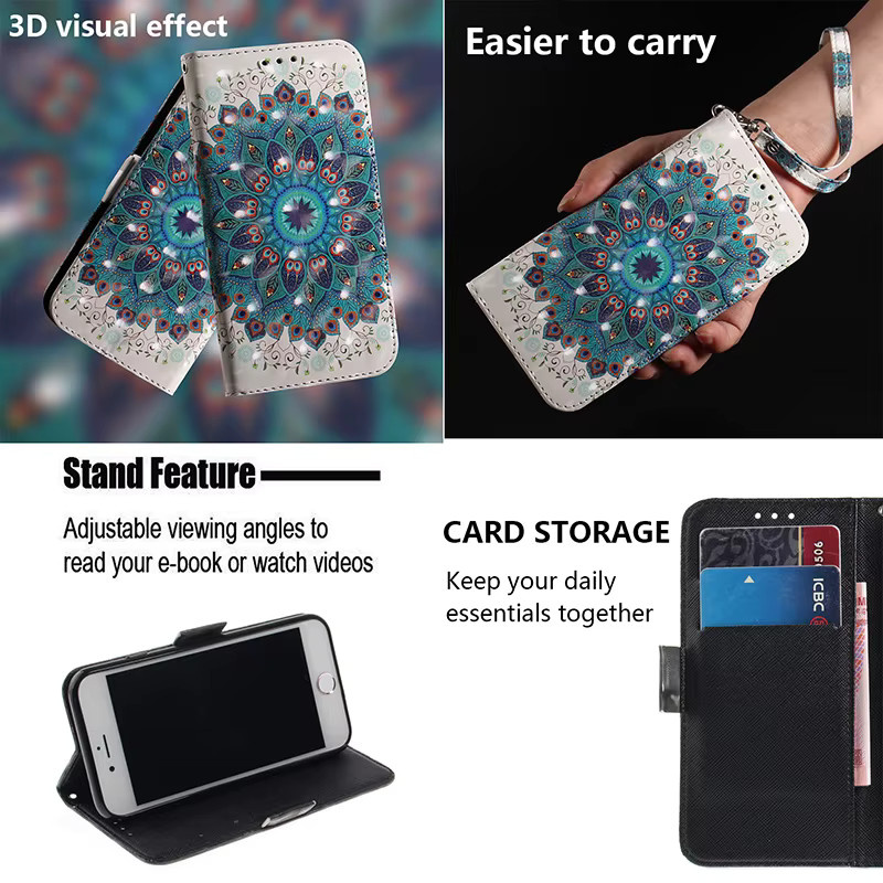 Leder-Wallet-Schutzhülle mit Kartensteckplatz für Samsung Galaxy S22 S23 S24 S25 S26 Plus Ultra FE Pro Edge in Multicolour - Bild 4