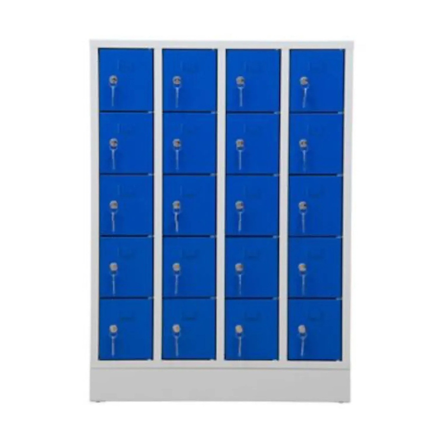 PROREGAL Schließfachschrank Seagull mit 20 Fächern in Grau-Blau, H x B x T: 110 x 80 x 15 cm - Bild 2