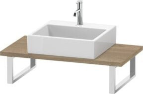 Duravit Konsole Compact L-Cube Waschtischplatte in Weiß, B/T: 80 x 48 cm - Bild 1