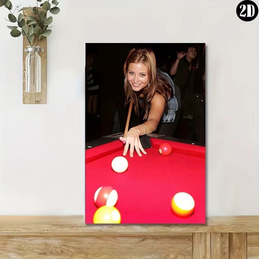 CIFBUY Wandkunst aus Stoff mit Frauen Pool Spieler Motiv im klassischen Stil, Multicolor, Rechteckig - Bild 5