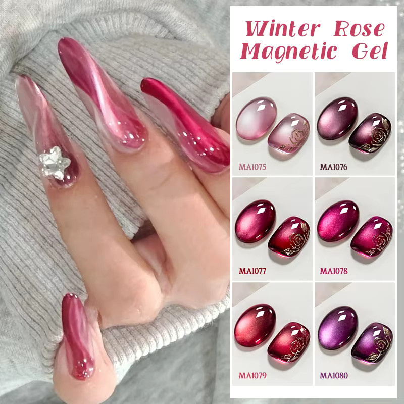 Meet Across Winter Rose Katze Magnetischer Gel Nagellack, 7 ml, Glänzend - Bild 2