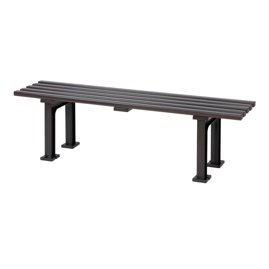 PROREGAL Gartenbank Kuba 3 Sitzer in Braun aus UV-beständigem Witterungskunststoff, H x B x T: 42 x 150 x 37 cm - Bild 2