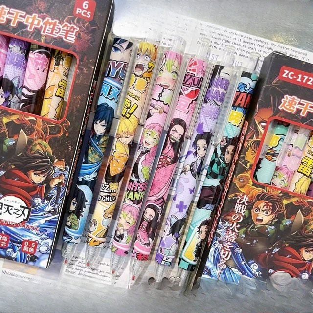Bandai Demon Slayer Anime Kollaboration Einziehbarer Gelstift mit 0,5 mm schwarzer Mine - Bild 1