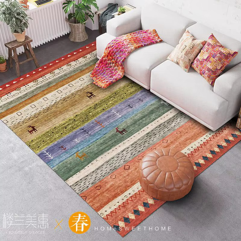 VIKAMA Indischer Teppich im orientalischen und skandinavischen Design für Wohnzimmer und Schlafzimmer, mehrfarbig, Rechteckig, Breite: 160 cm, Tiefe: 80 cm - Bild 2