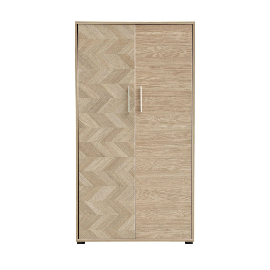 Schildmeyer Hochschrank Arezzo mit Drehtüren in Eiche Fischgräte, H: 150 cm, B: 80,1 cm, T: 38,2 cm - Bild 2
