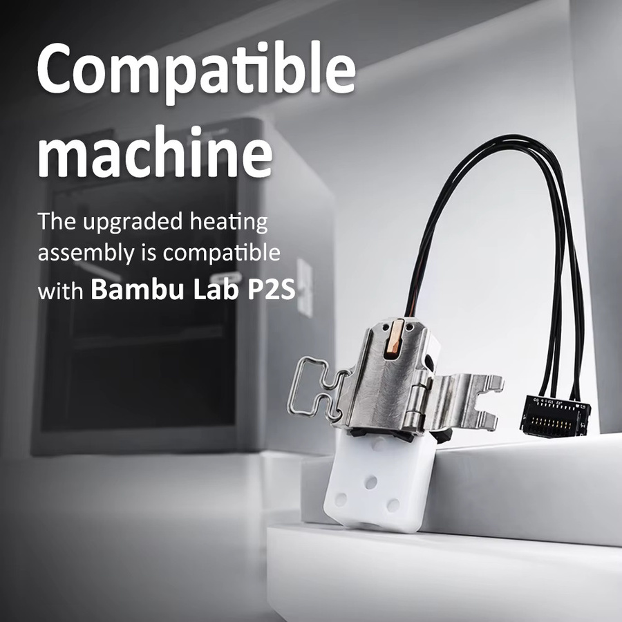 Hochtemperaturbeständige Heizbaugruppe für Bambu Lab P2S Hotend - Bild 2