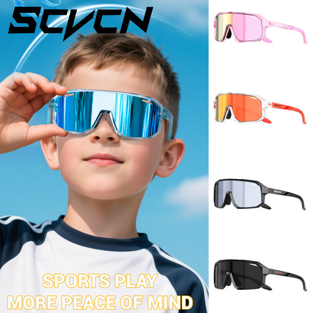SCVCN Sportsonnenbrille, Kinder, Vollrand, Kunststoff - Bild 1