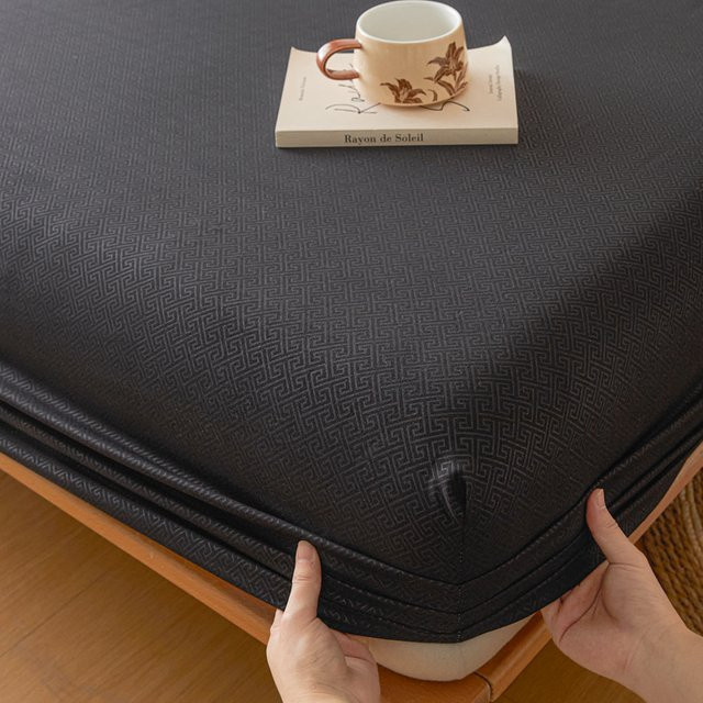 Einfarbiges Spannbettlaken mit Gummiband für Einzel- und Doppelbetten, 100% Baumwolle, Breite: 90 cm, Tiefe: 200 cm - Bild 1