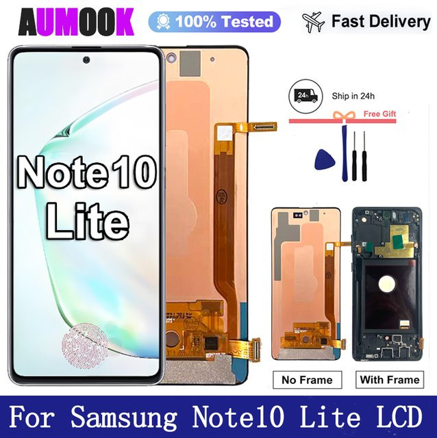 Samsung Note 10 Lite AMOLED Display mit Touchscreen Digitizer in Schwarz - Bild 1
