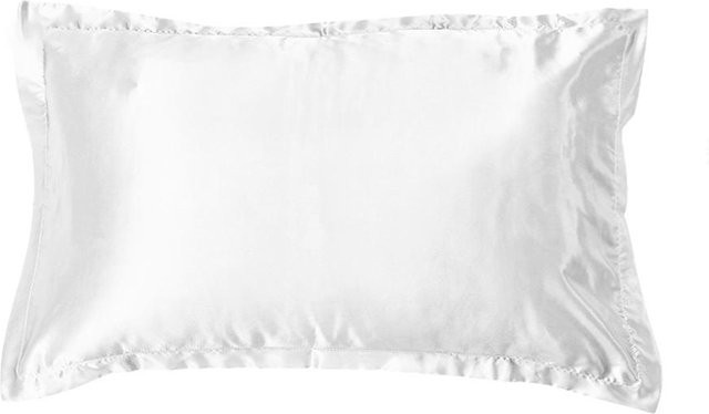 2er-Set Kissenbezüge aus Maulbeerseide von Yiran Furniture in Weiß, einfarbig und weich im Satin-Design für Erwachsene - Bild 1