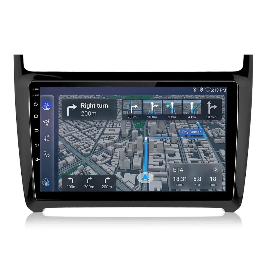 Junsun Autoradio für VW Polo 5 (2008 bis 2020) mit GPS, Bluetooth und Wi-Fi in Schwarz - Bild 2