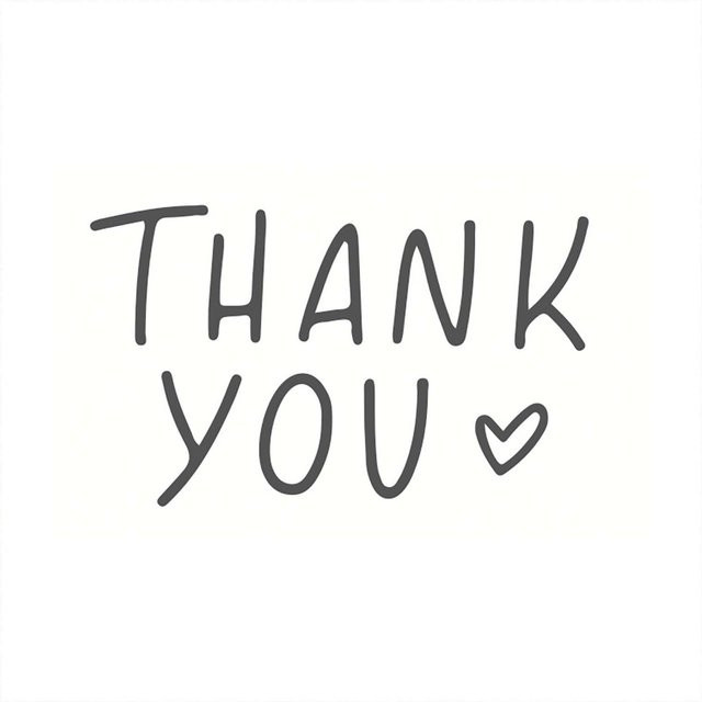 May&Berry Thank You Stempel in Weiß, B: 5,5 cm, H: 3,5 cm - Bild 1
