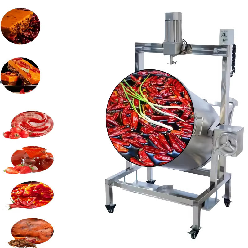 GUOHE Hochleistungs-Lebensmittelkochmaschine mit Rührwerk für Zucker, Soßen und Marmeladen, 40 l, Silber/Edelstahl - Bild 4