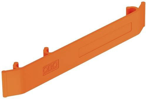 OBO Bettermann Elektrotechnik-Warnschild, Grau und Orange, B: 12,7 cm, H: 1,8 cm, 10 Stück - Bild 1