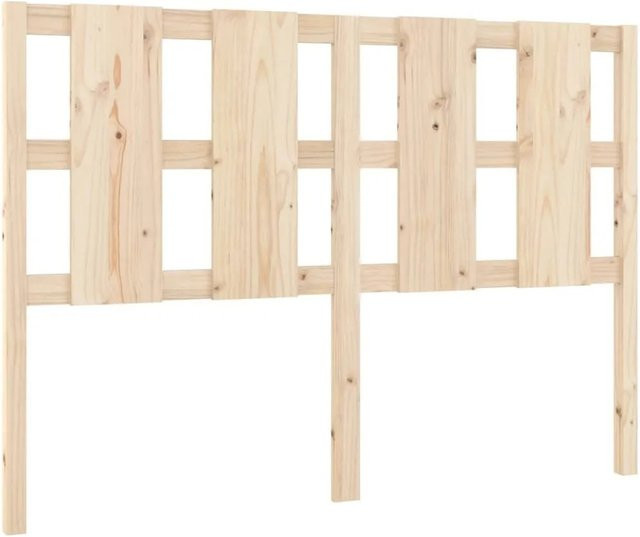 vidaXL Kopfteil aus Massivholz Kiefer in rustikalem Design, B/T/H: 145,5 x 4 x 100 cm - Bild 1