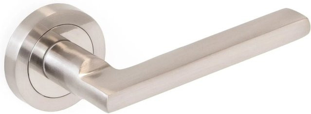 Emuca Sydney Tieftürgriffgarnitur mit Platte aus Aluminium und Zamak in Nickel Satiniert, B/H: 250 x 43 mm - Bild 1