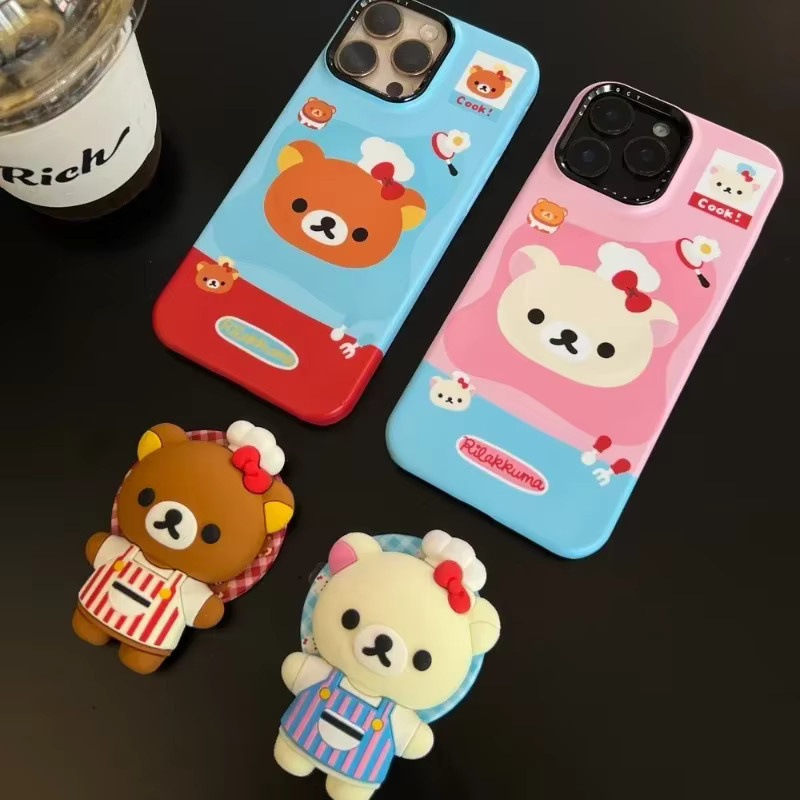 Potdemiel Rilakkuma Bär MagSafe Magnetischer Griptok Telefonständer für iPhone mit faltbarer Funktion - Bild 4