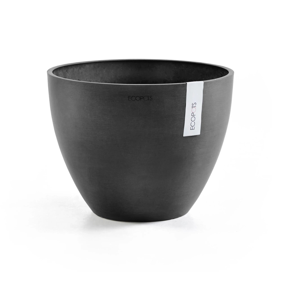 Ecopots Pflanztopf Antwerp Dunkelgrau in runder Form mit skandinavischem Design, Durchmesser: 30 cm - Bild 2