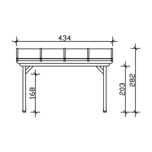 Skanholz Terrassenüberdachung Ancona aus Holz in Braun mit Polycarbonat-Dach, Breite: 434 cm, Tiefe: 350 cm - Bild 3
