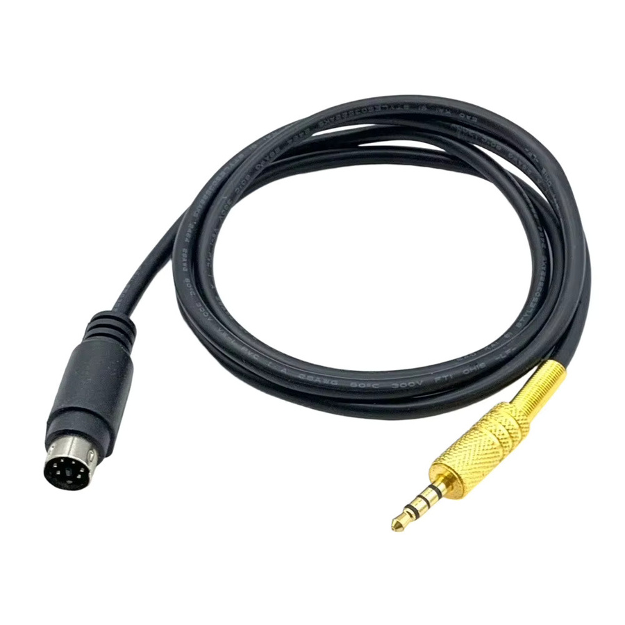Yaesu Datenkabel DIN 6-Pin zu 3,5mm PTT-Adapterkabel für Echolink und Remote Voice Repeater, Schwarz - Bild 2