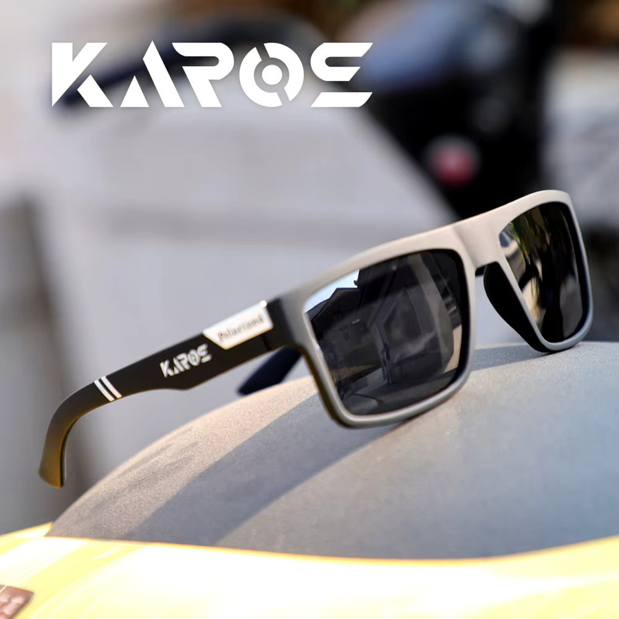 KAROS Sonnenbrille, quadratisch, Vollrand, Kunststoff, schwarz, Unisex - Bild 1