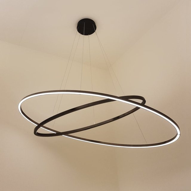 Nemo Lighting Ellisse Double Mega LED-Pendelleuchte in Schwarz matt mit warmweißem Licht (2700K) - Bild 1