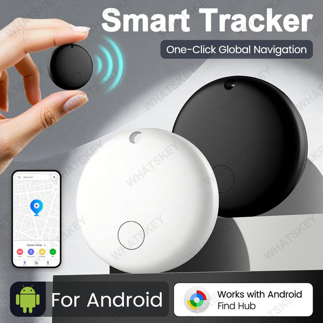 Google Android Anti-Verlust-Tracker mit GPS und Sprachsteuerung, weißer Smart-Tag zur Positionsbestimmung von Schlüsseln, Gepäck und Taschen - Bild 1