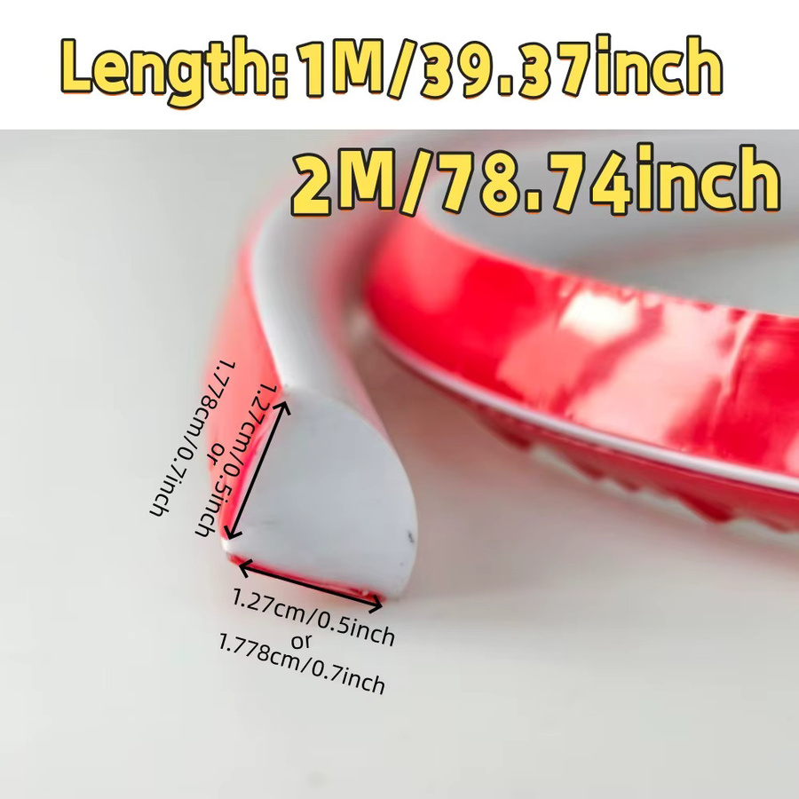 Selbstklebendes Viertelrundformteil aus Kunststoff in Braun, flexibles und wasserdichtes Kantenprofil zur Bodenverzierung - Bild 2