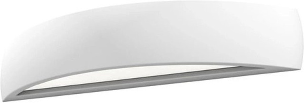 Rendl Wandleuchte Crescent L Up-Down aus Gips in Weiß mit 12 W