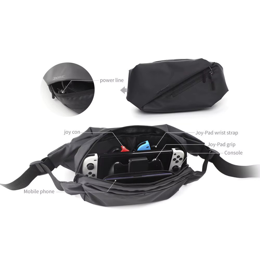 Ipega TY-2838 Multifunktionale Aufbewahrungstasche für Nintendo Switch Konsolen und Zubehör in Schwarz - Bild 2