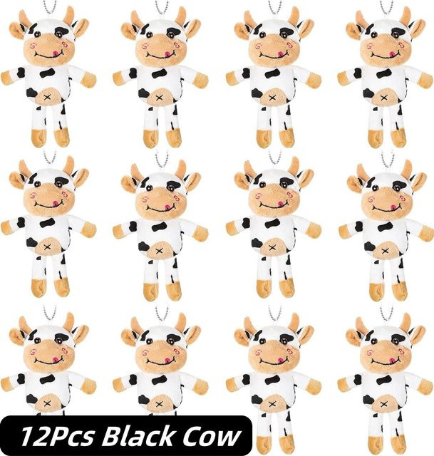 Linyi toy Plüsch Kuh Schlüsselanhänger, Stofftier, beige - Bild 1