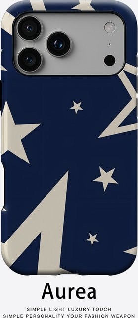 Potdemiel Navy Star Handyhülle mit Magnetfunktion für iPhone 17 16 15 14 13 Pro Max Plus, Double-Layer Tough Case, Blau - Bild 1