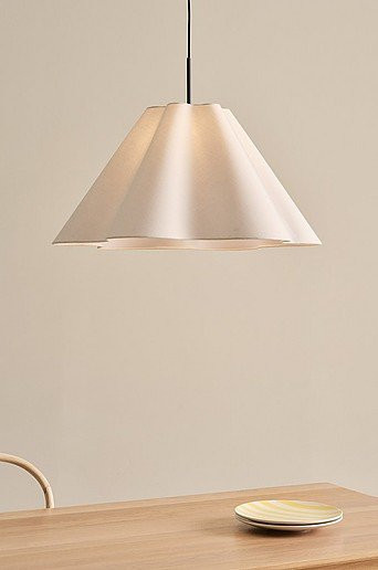 Jotex Deckenlampe FRANCIS in Grau und Weiß aus Metall und Stoff mit E27 Fassung - Bild 1