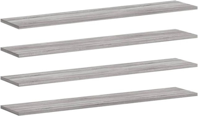 Set aus 4 Wandregalen von vidaXL in Grau Sonoma, Holzwerkstoff, B: 100 cm, T: 20 cm, H: 1,5 cm - Bild 1