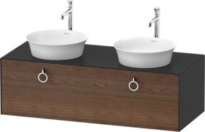 Duravit Waschtischunterschrank White Tulip in Weiß, B/T/H: 130 x 55 x 40,8 cm - Bild 1