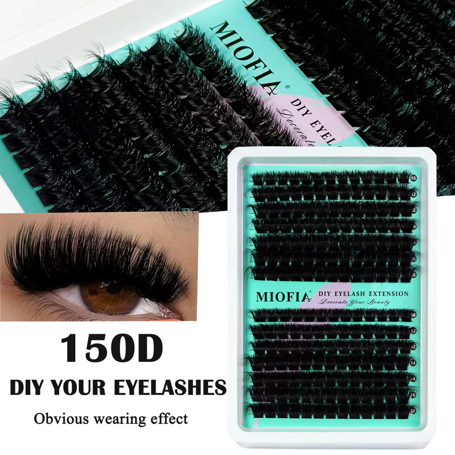 MIOFIA Wimpernbüschel, Gemischte Längen, Faux Mink, Unisex - Bild 5