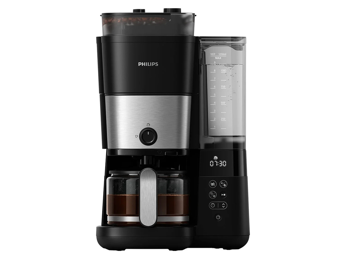 Philips Grind Brew Kaffeemaschine HD7888/01 in Schwarz mit Glaskanne und Timer - Bild 4