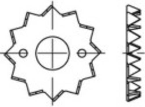 TOOLCRAFT Holzverbinder aus Temperguß, verzinkter Stahl, Durchmesser: 75 mm, 100 Stück - Bild 1