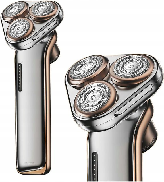 Metz Sword Kabelloser Elektrorasierer für Herren, Gold/Silver - Bild 1
