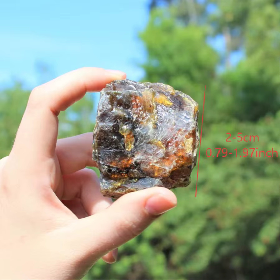 CrystalHola Natürlicher Schwarzer Bernstein Rohstein als Sammlerstück und Dekoration - Bild 4