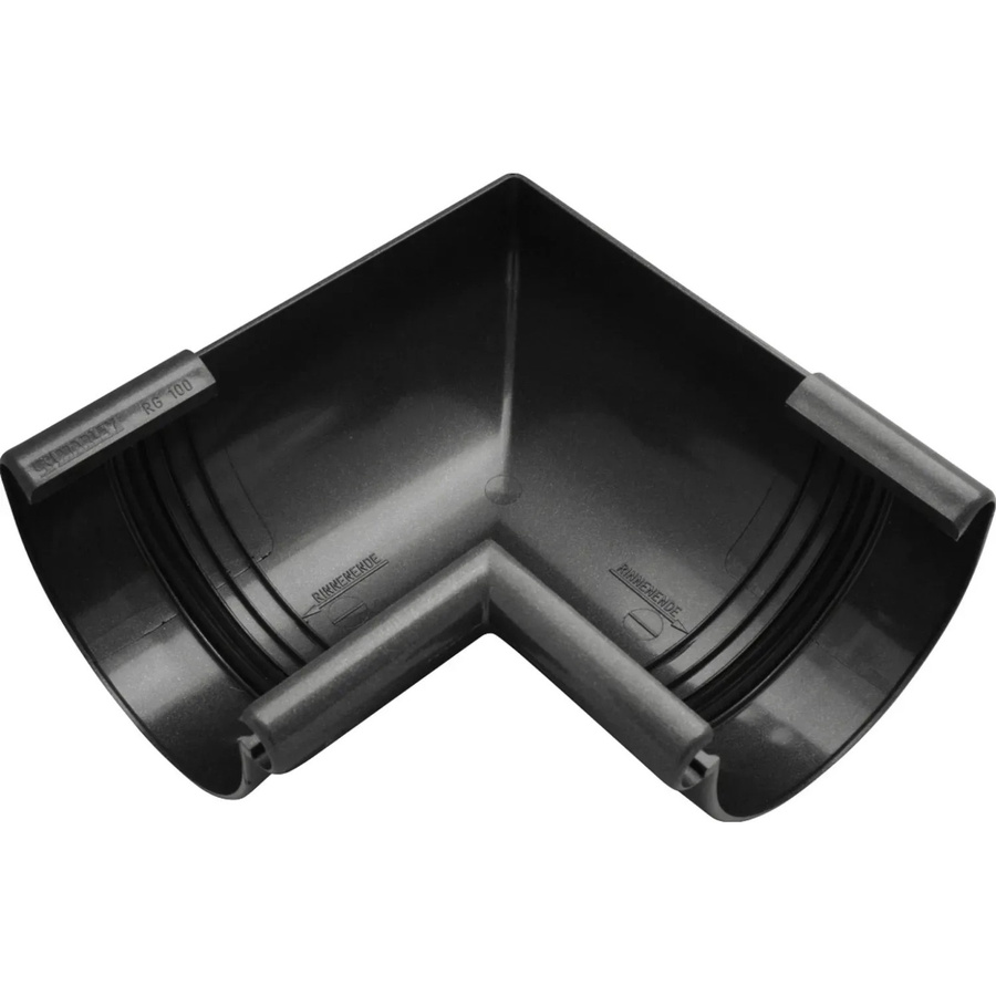 Marley Rinnenwinkel RG 75 innen Halbrund in Anthrazit-Metallic - Bild 2