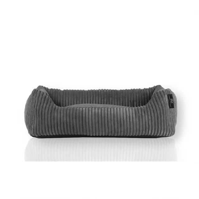 ROHRSCHNEIDER Tierbett Milly Grau aus Cordstoff mit abnehmbarem Bezug und rutschfester Unterseite B/T/H: 55 x 55 x 15 cm - Bild 1