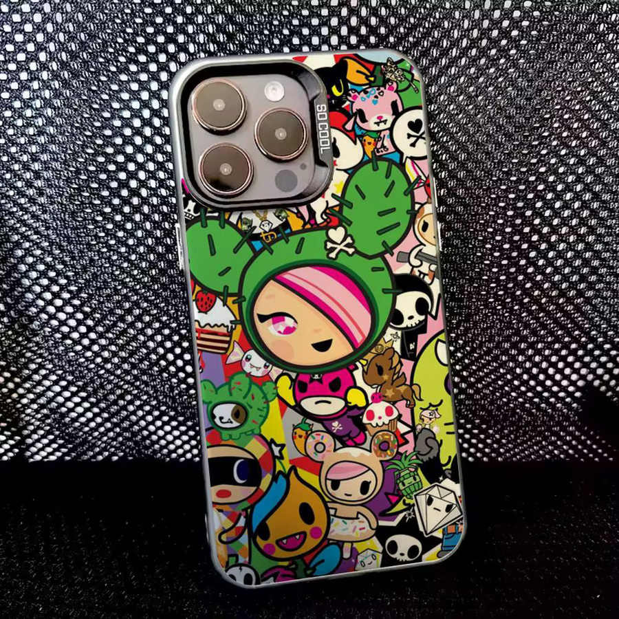Japan T-Tokidoki Handyhülle für Apple iPhone in Schwarz Matt mit Anti-Fall Schutz - Bild 2