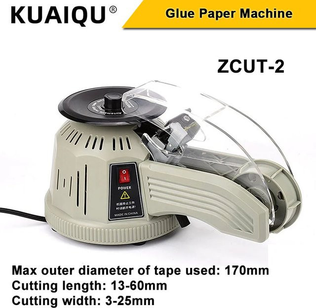 KUAIQU ZCUT-2 Automatische Bandmaschine mit doppelseitigem Bandschneider für Verpackungen, Grau - Bild 1
